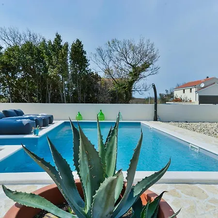 Villa Beautiful New With A Pool, Near Sandy Beach, Large Garden - By Traveler Tourist Agency Krk Id 2384 Privlaka (Zadar)